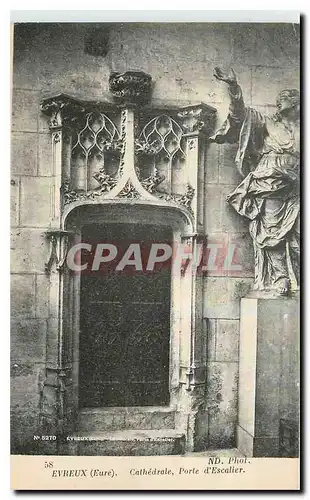 Ansichtskarte AK Evreux Eure Cathedrale Porte d'escalier