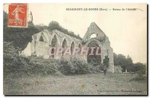 Cartes postales Beaumont le Roger Eure Ruines de l'Abbaye