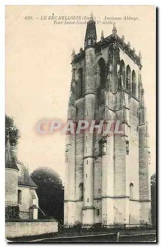 Cartes postales Le Bec Hellouin Eure Ancienne abbaye Tour Saint Nicolas