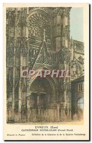 Ansichtskarte AK Evreux Eure Cathedrale Notre Dame Portail Nord