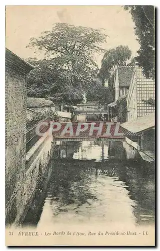 Ansichtskarte AK Evreux les Bords de l'Iton Rue du President Huet