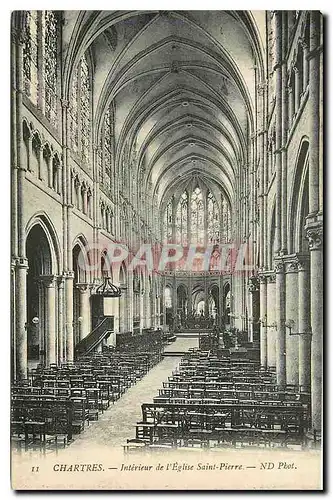 Cartes postales Chartres Interieur de l'Eglise Saint Pierre