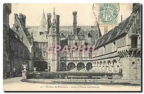 Ansichtskarte AK Chateau de Maintenon Cour et Facade meridionale