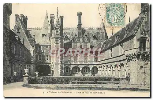 Cartes postales Chateau de Maintenon Cour et Facade meridionale