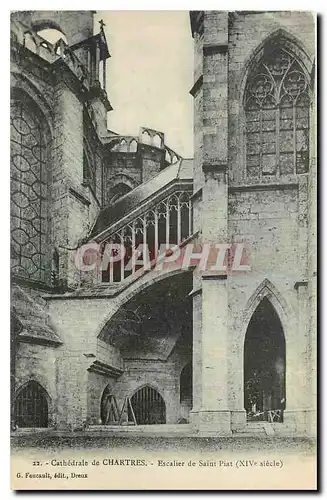 Ansichtskarte AK Cathedrale de Chartres Escalier de Saint Pint