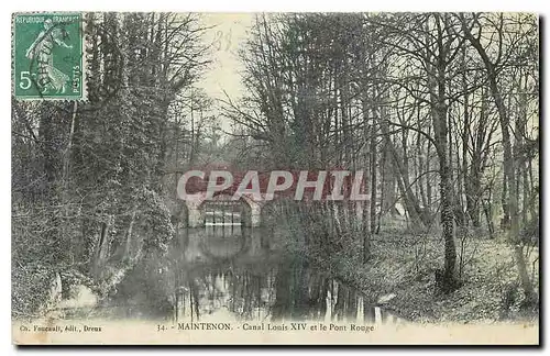 Cartes postales Maintenon Canal Louis XIV et le Pont Rouge