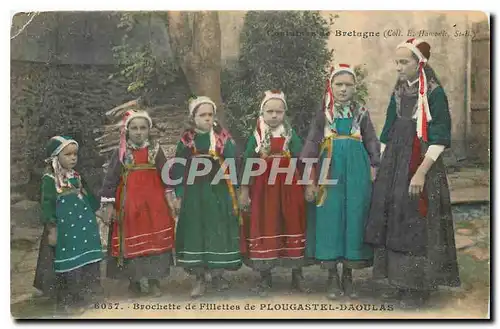 Cartes postales Brochette de Fillettes de Plougastel Daoulas Folklore