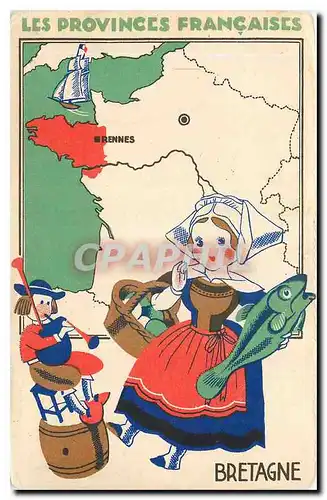 Ansichtskarte AK Bretagne Les Provinces Francaises