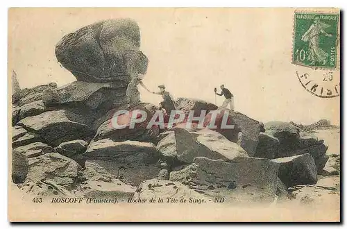 Cartes postales Roscoff Finistere Rocher de la Tete de Singe
