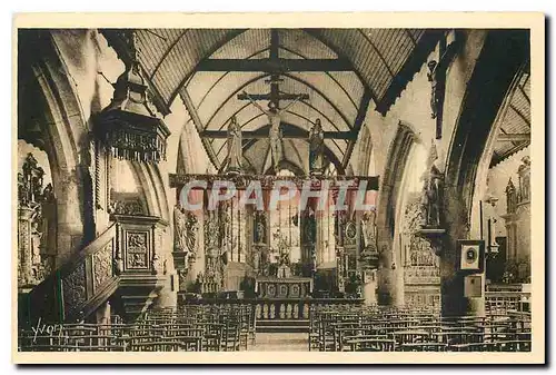 Ansichtskarte AK Bretagne Lampaul Finistere Interieur de l'Eglise