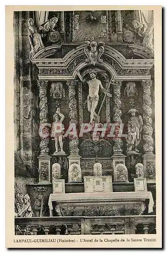 Ansichtskarte AK Lampaul Guimiliau Finistere l'Autel de la Chapelle de la Sainte Trinite