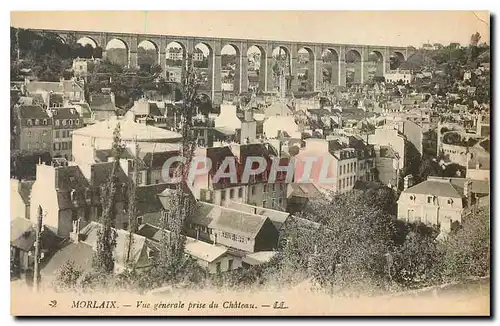 Ansichtskarte AK Morlaix Vue generale prise de Chateau