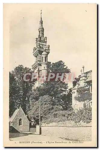 Ansichtskarte AK Roscoff Finistere l'Eglise Notre Dame de Croaz Batz