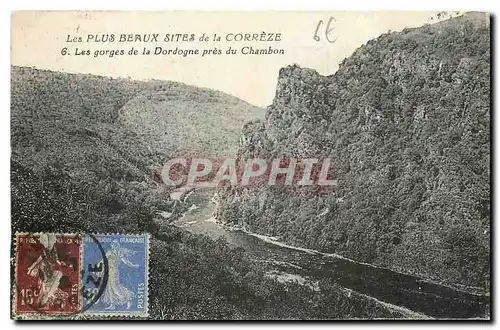 Ansichtskarte AK Les Plus beux sites de la Correze Les gorges de la Dordogne pres du Chambon