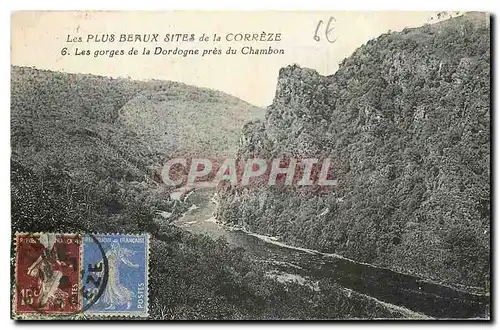 Cartes postales Les Plus beux sites de la Correze Les gorges de la Dordogne pres du Chambon