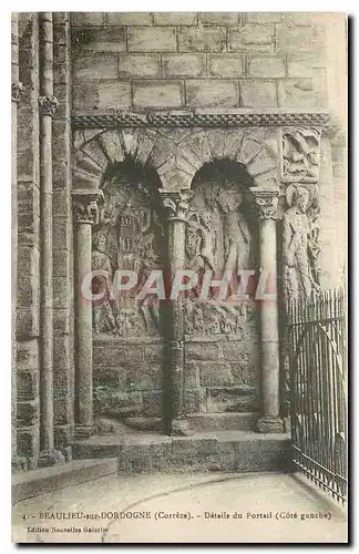 Cartes postales Beaulieu sur Dordogne Correze Details du Portail cote gauche