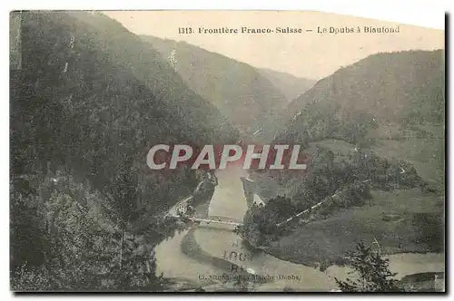 Cartes postales Frontiere Franco Suisse Le Doubs a Blaufond