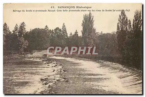 Ansichtskarte AK Besancon Hostorique Barrage du Doubs et promenade Micaud