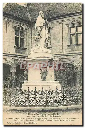 Cartes postales Besancon Historique M D Statue du Cardinal de Granvelle