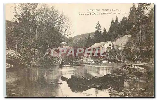 Ansichtskarte AK Frontiere Franco suisse Le Doubs avant sa chule