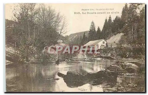 Cartes postales Frontiere Franco suisse Le Doubs avant sa chule
