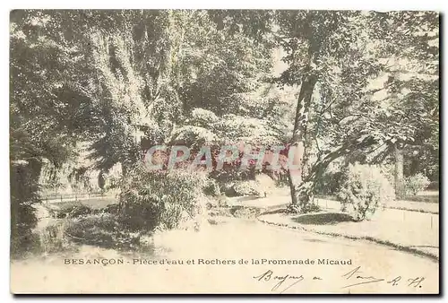 Cartes postales Besancon Plave d'eau et Rochers de la Promenad Micaud