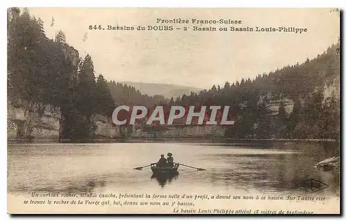 Cartes postales Frontiere Franco Suisse Baasins du Doubs Bassin ou Bassin Louis Philippe