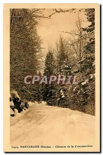 Cartes postales Pontarlier Doubs Chemin de la Fauconniere