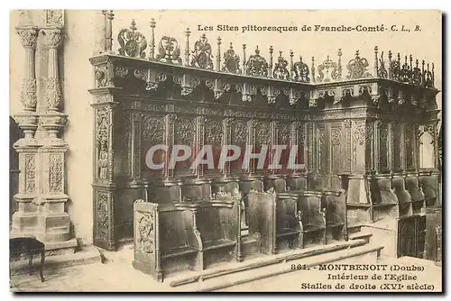 Cartes postales Montbenoit Doubs Interieur de l'Eglise Stalles de droite