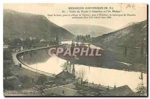 Cartes postales Besancon Historique M D Vallee du Doubs a Casamene et l'Ile Malpas