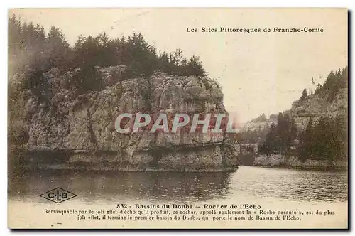 Cartes postales Bassins du Doubs Rocher de l'Echo
