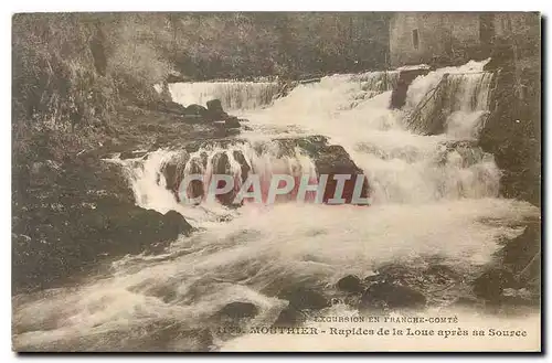 Cartes postales Mouthier Rapides de la Loue apres sa Source