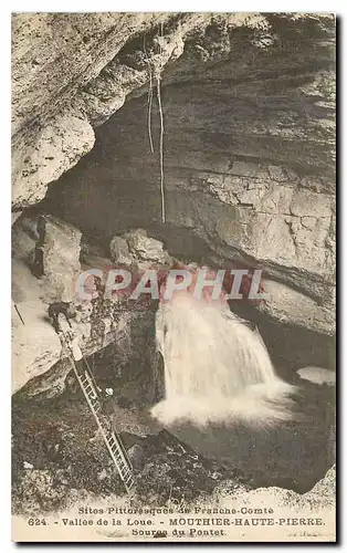 Cartes postales Sites Pittoresque de Franche Comte Vallee de la Loue Mouthier Haute Pierre Souree du Pontet