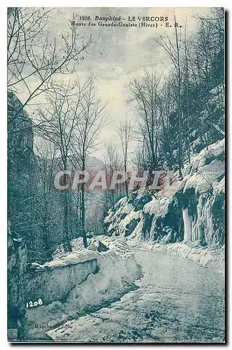 Ansichtskarte AK Dauphine Le Vercors Route des Grands Goulets Hiver