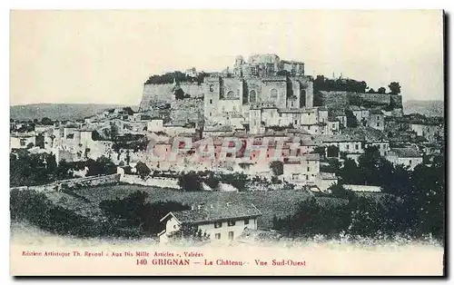 Cartes postales Grignan Le Chateau Vue Sud Ouest