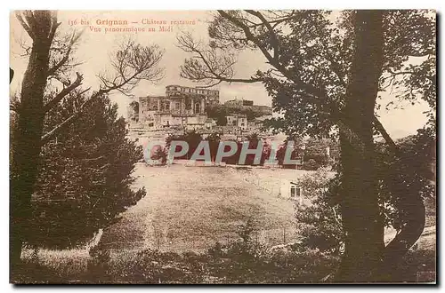 Cartes postales Grignan Chateau restaure Vue Panoramique au Midi
