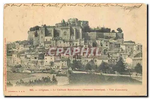 Cartes postales Grignan Le Chateau Renaissance Monument historique