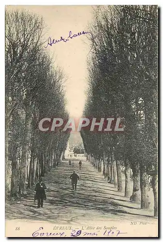 Cartes postales Evreux l'Allee des Soupirs