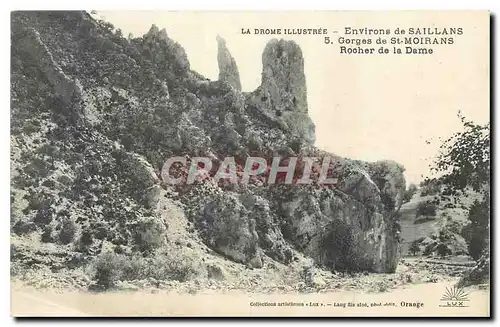 Cartes postales La Drome Illustree Envitons de Saillans Gorges de St Moirans Rocher de la Dame