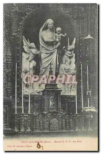 Cartes postales Pont de Larche Eure Statue de N D des Arts