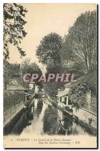 Cartes postales Evreux Le Canal de la Reine Jeanne
