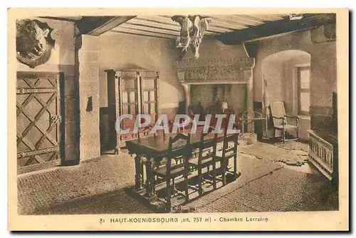 Cartes postales Haut Koenigsbourg Chambre Lorraine