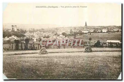 Cartes postales Excideuil Dordogne Vue generale prise du Plantier
