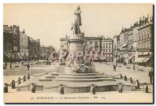 Ansichtskarte AK Bordeaux Le Monument Gambetta