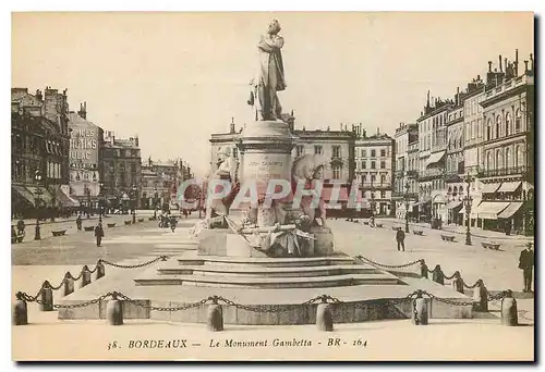 Cartes postales Bordeaux Le Monument Gambetta