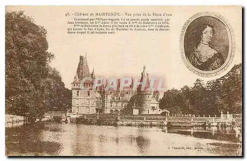 Cartes postales Chateau de Maintenon Vue prise de la Place d'eau