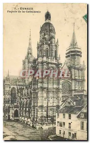 Cartes postales Evreux Facade de la cathedrale