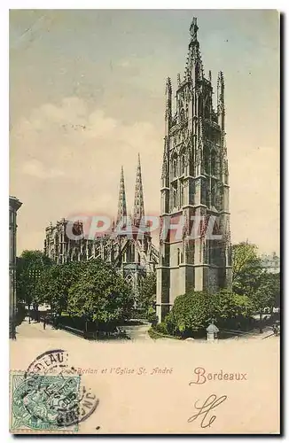 Cartes postales Bordeaux Tour Pey Berlan et l'Eglise St Andre