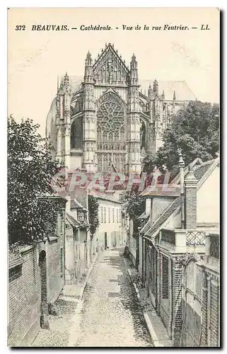 Cartes postales Beauvais Cathedrale Vue de la rue Feutrier