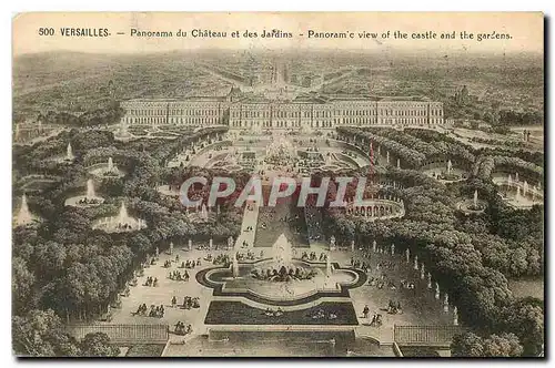 Cartes postales Versailles Panorama du Chateau et des Jardins